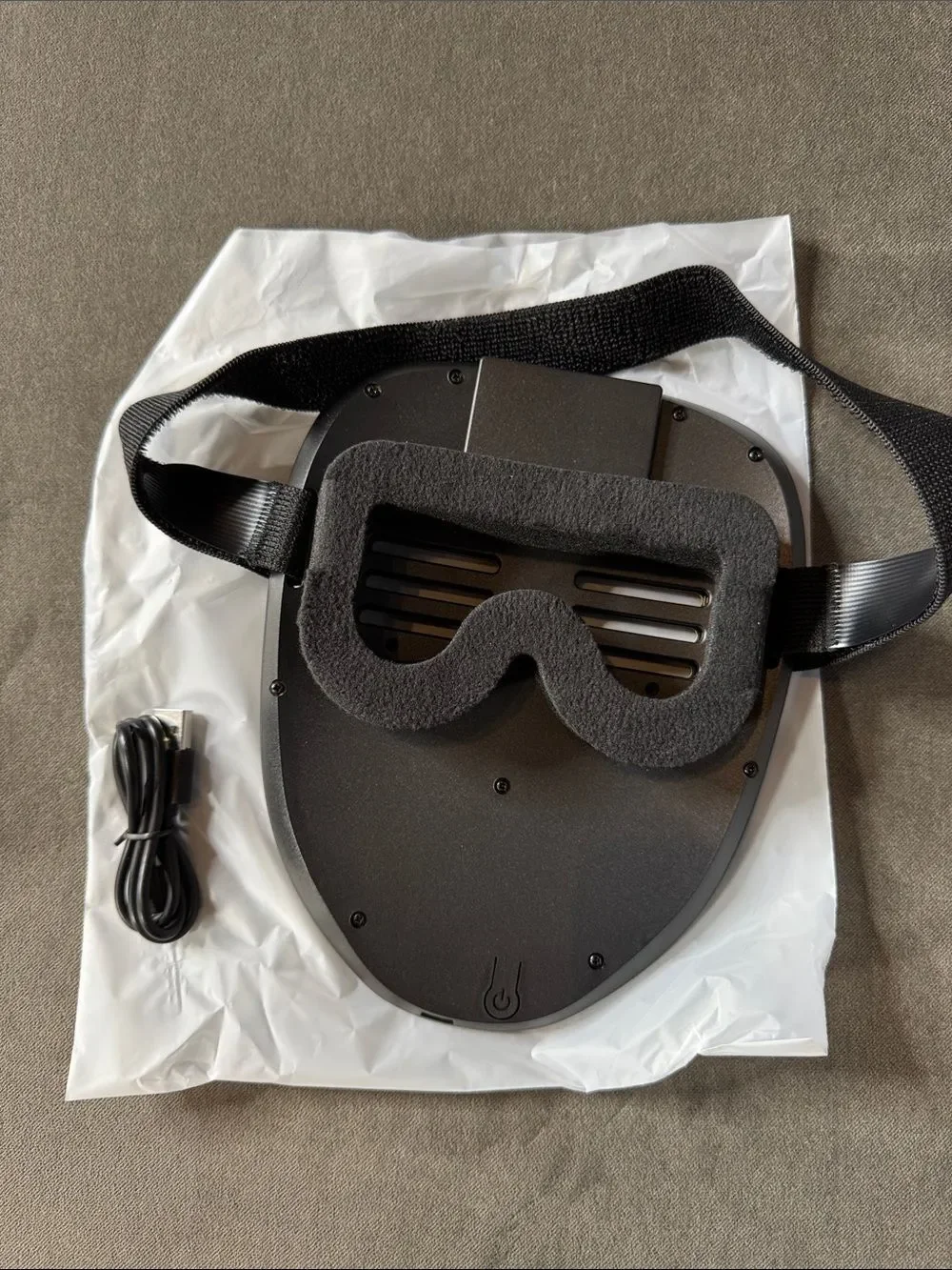 LED Light Up Face Mask with Gesture Sensing Halloween Party Rechargeable NEW